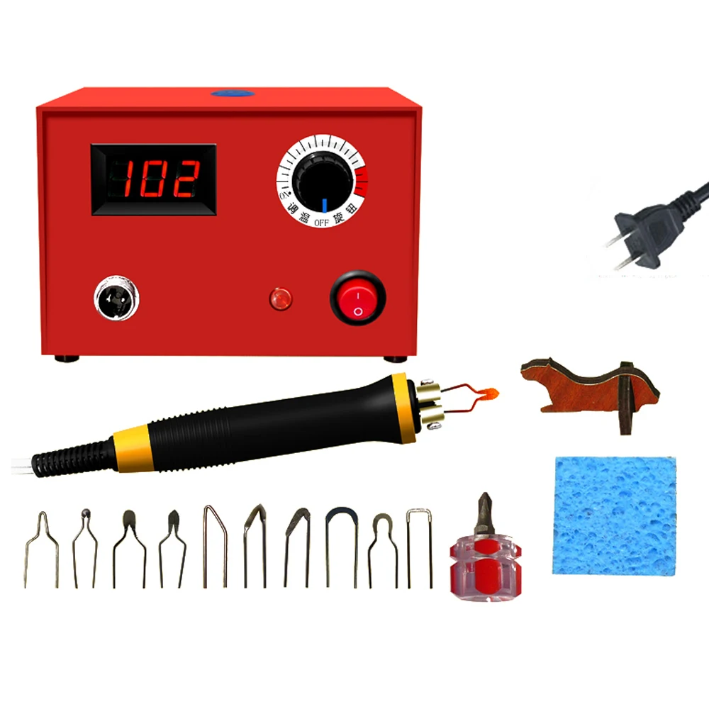 

New 110-220V Wood Burning Machine Set 25W Pyrography Pen Machine Kit Handle Wood Crafts Burning Tools Electric Soldering Iron