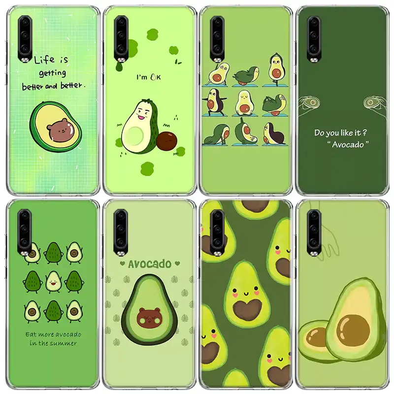漫画アボカドかわいい電話ケースhuawei社p40 P30 P P10 メイト 10 30 Lite Proのpスマートzプラス 19 18 カバーcoque Phone Case Covers Aliexpress