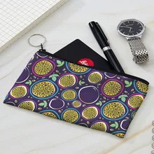 New Style Men's And Women's Funny Fashion Delicious Fruit Coin Purse Lady Wallet Lipstick Air Cushion With A Zipper Canvas Bag