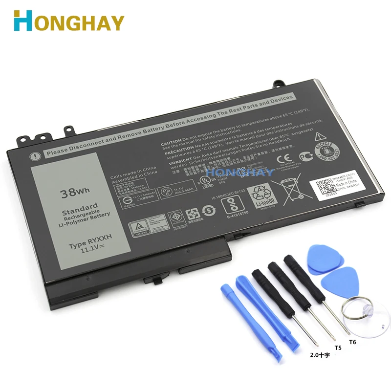 Новый аккумулятор для ноутбука Honghay RYXXH Dell Latitude 12 5000 11 3150 3160 E5250 E5450 E5550 M3150 серии 09P4D2