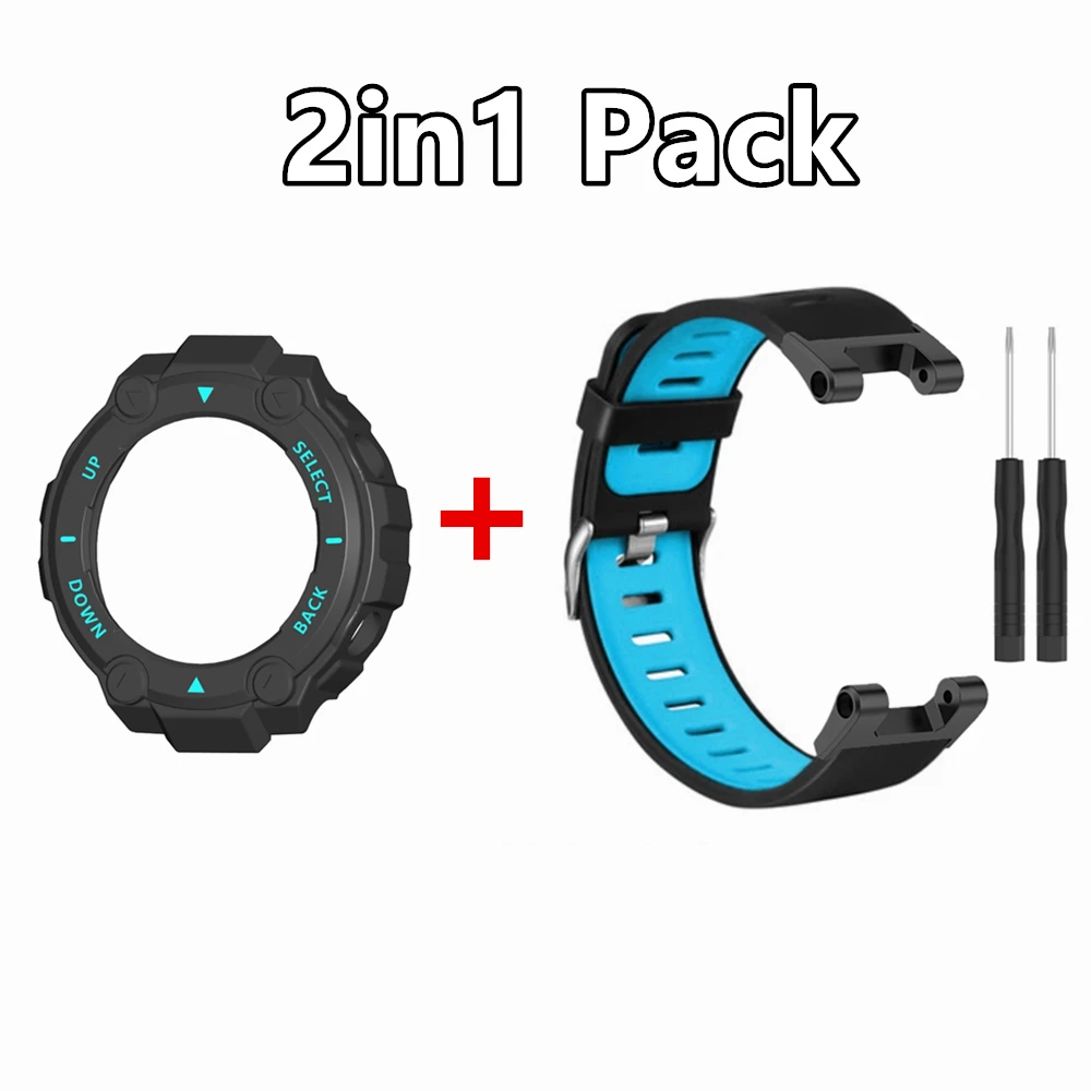 어메이즈핏 티렉스 시계 스트랩, 실리콘 시계 밴드, 프로텍터 케이스, 스마트 팔찌, 손목 밴드, TPU 커버, 2 인 1