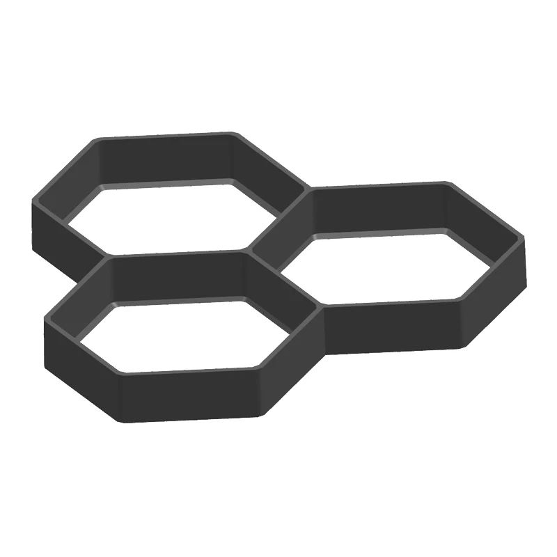 Hexagon Driveway Paving Brick Patio Path Garden Concrete Road Maker Mould