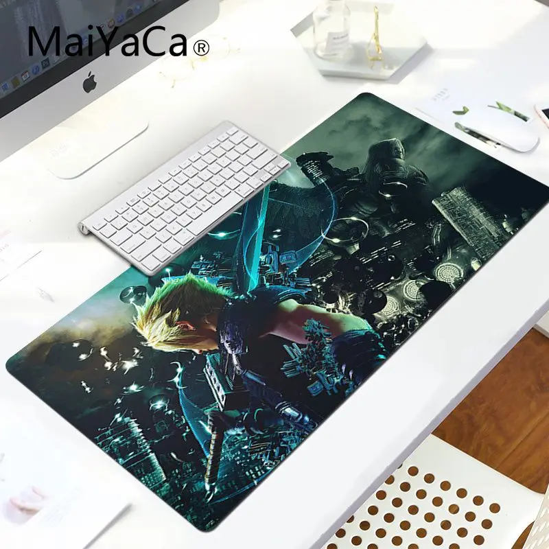 LockEdge 30x80cm MaiYaCa Красивая Аниме игра final fantasy ноутбук игровой мыши коврик для мыши Большой Коврик Для Мыши Компьютерный коврик для ПК - Цвет: LockEdge 30x80cm