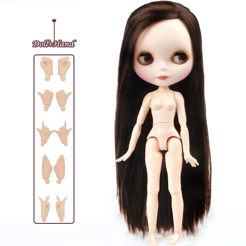 Blyth кукла Blyth матовое лицо матовая белая кожа 1/6 BJD шарнирная кукла ручной набор пользовательские куклы для девочек подарок для коллекции кукол - Цвет: Matte Face 3-HNBL17