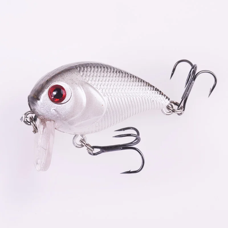 Fishing Lure Fishing Tackle Fishing Bait 1Pcs Crank Minnow Fishing Lure 40mm 8g Floating Wobblers Artificial Hard Bait With Treble Hooks Crankbait for Bass Carp