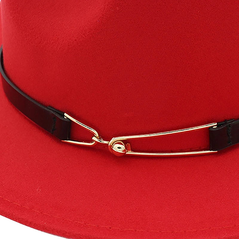 Женская Фетровая Шляпа Fedora, зимние шляпы с широкими полями, осенняя мода, женская шляпа из имитации шерсти, мужская фетровая шляпа