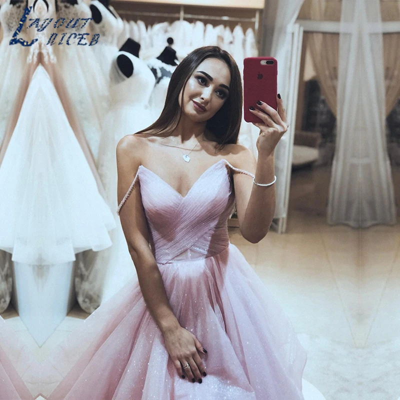 as picture Тюлевое вечернее платье, сексуальное вечернее платье с v-образным вырезом, плиссированное платье, vestido de festa, на шнуровке, на спине, в полоску, robe de soiree, торжественное платье - Цвет: as picture