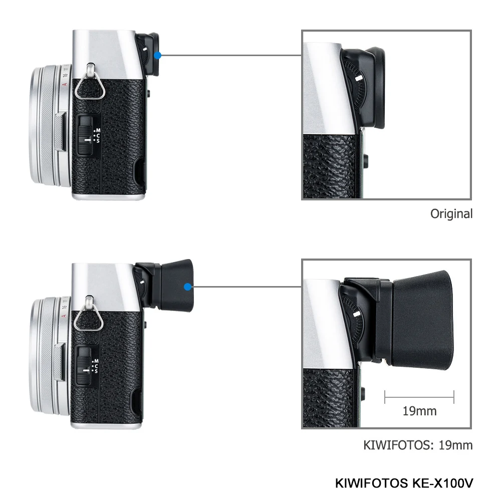 Weiche Silikon lange Kamera Augen muschel Sucher Augen tasse Okular Eye shade für Sony Nikon Canon Fujifilm spiegellose DSLR-Schutz – Detail 3