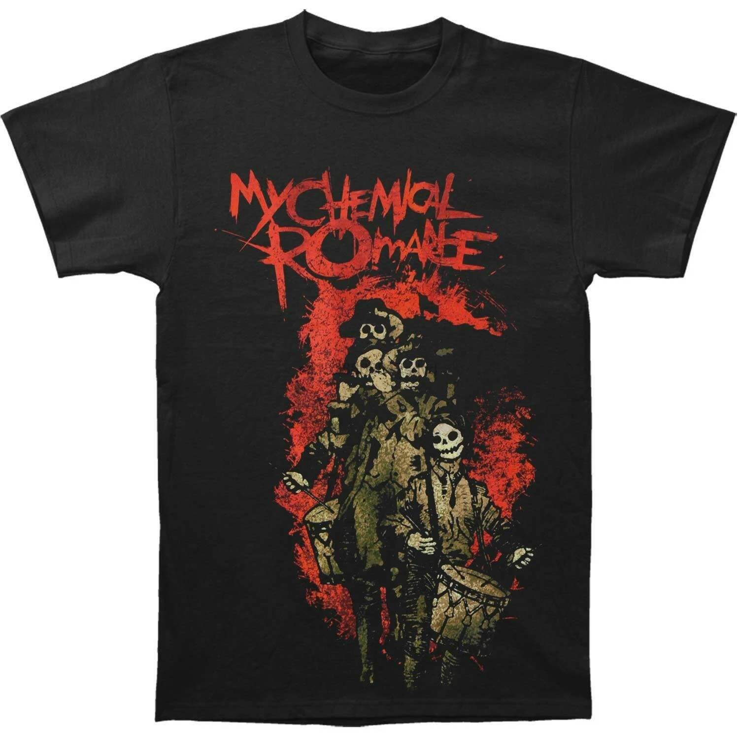 Футболка для мальчиков My Chemical Romance Snare Tour молодежная большая черная хлопковая
