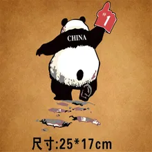 Новинка, нашивка для украшения одежды с изображением панды, наклейки на заказ, моющаяся нашивка, аксессуары для куртки