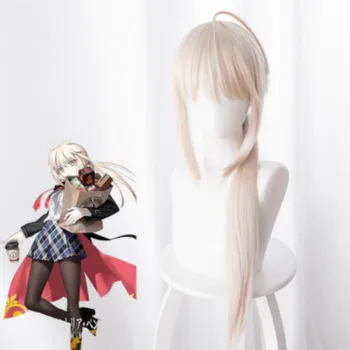

Anime Arturia Pendragon Cosplay Wig Fate Stay Night Grand Order Saber Alter Long Straight Synthetic Hair + Wig Cap