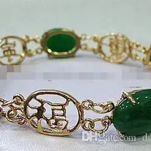 Ювелирные изделия для браслета> красиво! Натуральный зеленый Модный инкрустированный браслет ювелирные изделия 7," класс
