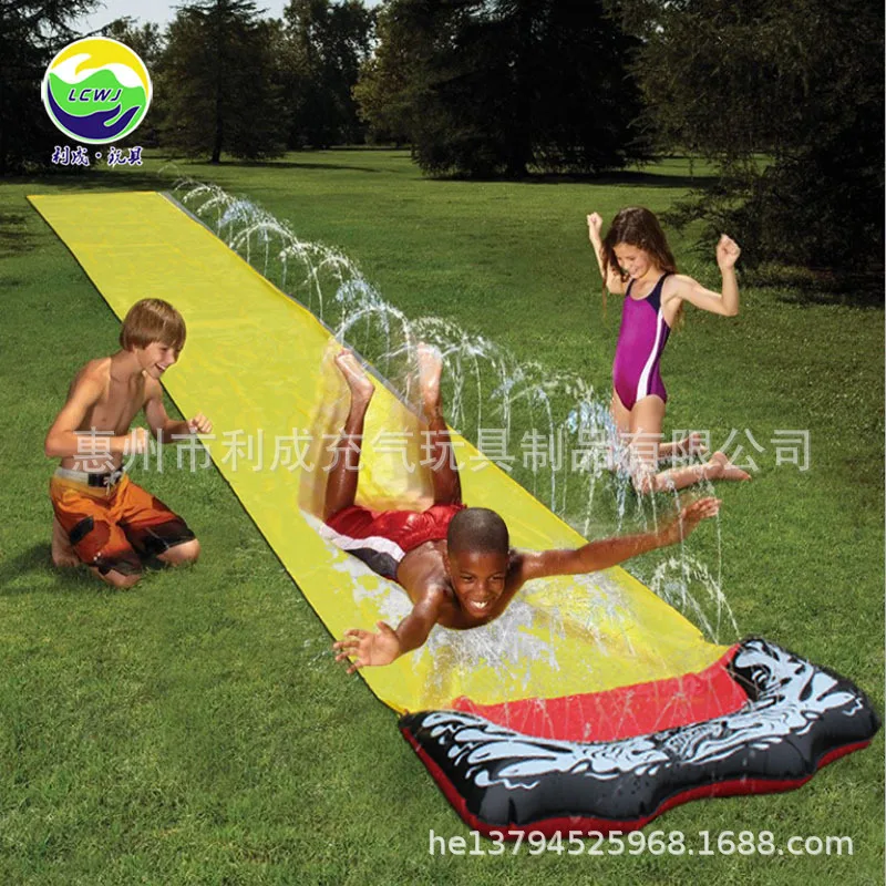 New Style Children Water Slide Summer Day Water Toys Outdoor Lawn Water Spouting Chute Single Person Surfing Water Toys