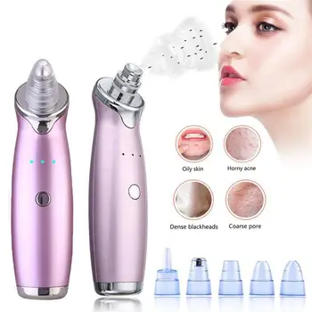 

1pc Electric Skin Care Blackhead Suction Machine Facial Cosmetic Instrument Skin Pore Cleaner For Women Girls -White/Rose Gold