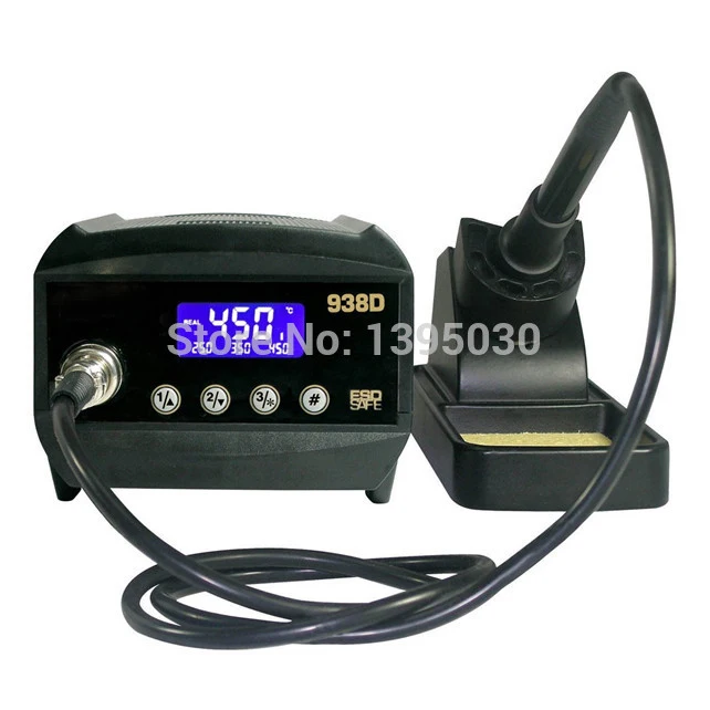 

1PC AT938D ESD Safe 60W Digital Welding Desoldering Solder Station Solder Iron LCD Display