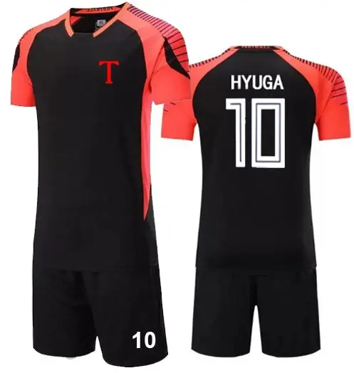 Азиатский размер мужской детский Mark LENDERS Oliver Atom Captain Tsubasa Maillots camisetas de futbol Hyuga Landers