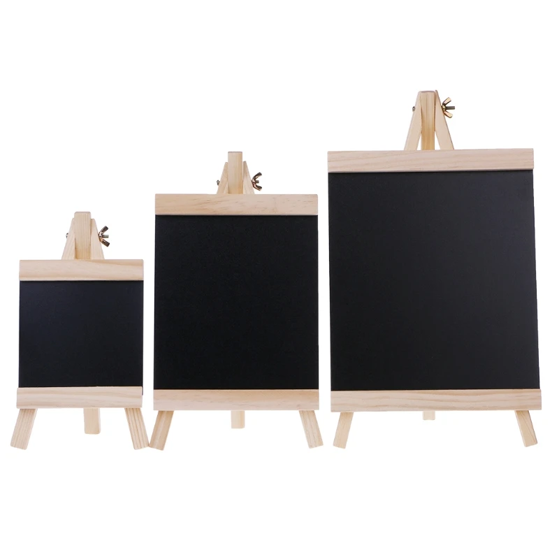 

Desktop Message Blackboard Easel Chalkboard Kids Wood Writing Boards Collapsible AXYF