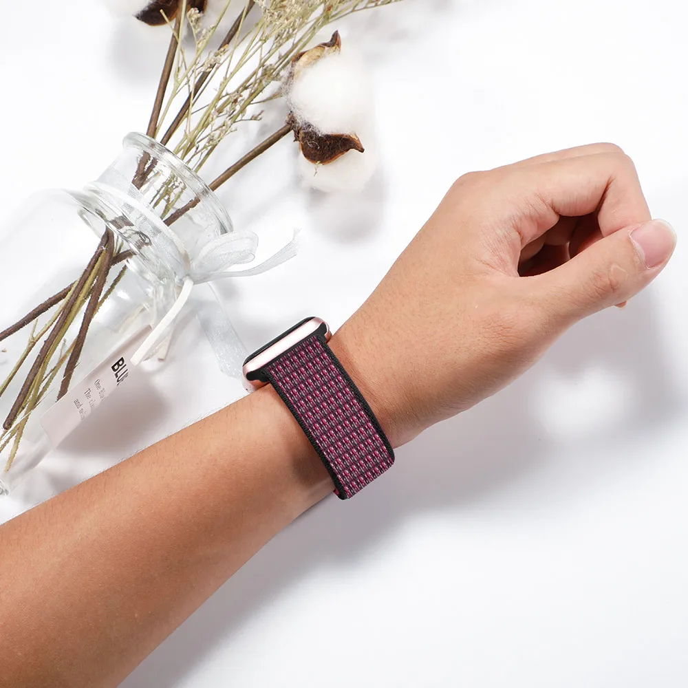 Спортивный нейлоновый ремешок для apple watch 4, apple watch 5, ремешок correa iwatch 44 мм, 40 мм, 38 мм, 42 мм, apple watch series 4, 3, 2, 1