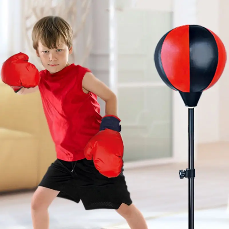 Перфоратор для занятий спортом, комплект с перчатками KidsHobby детская боксерская груша