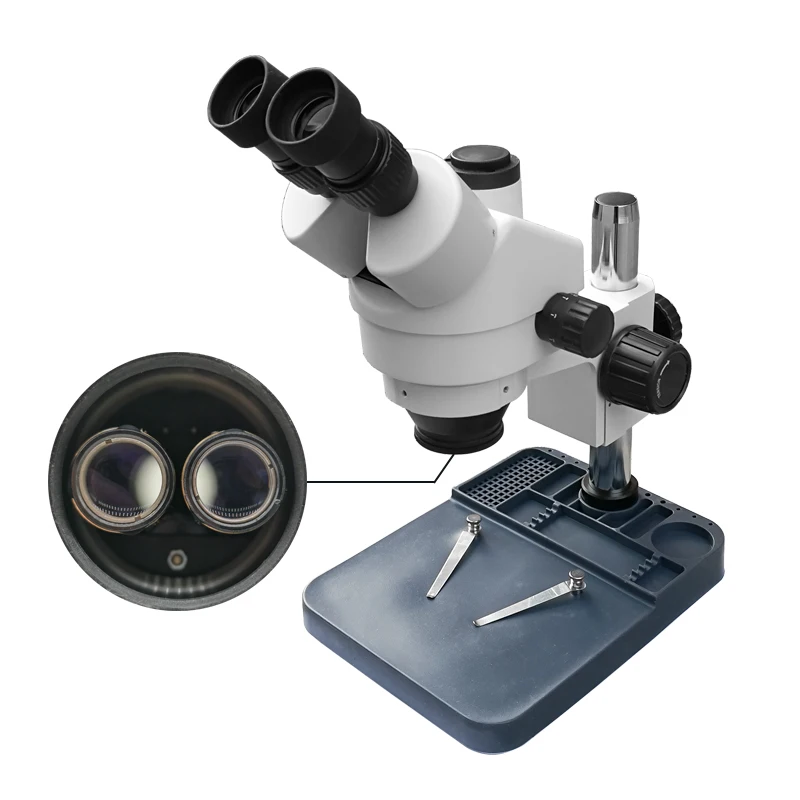 7X-45X Zoom Phone Repairing Trinocular Stereo Microscope Simul Focal or Not Lab Industrial Microscope for PCB Soldering Tools