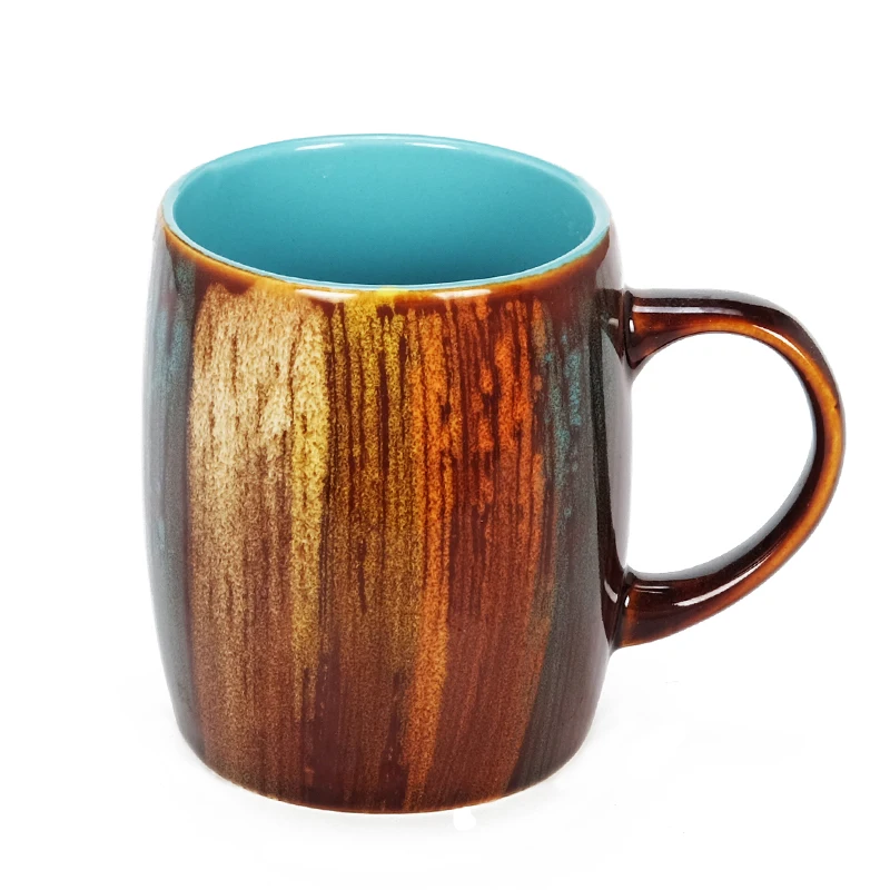 only mug Креативное искусство красочная овсянка чашка для завтрака офисные керамические кофе латте кружка подарок на день рождения - Цвет: only mug