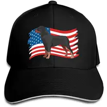 Классическая унисекс Ротвейлер Собака Флаг США Дальнобойщик кепка бейсболка
