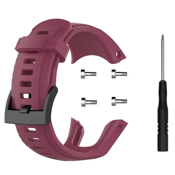 

Soft Silicone Watch Band Durable Bracelet Strap Replacement Accessories Sports Solid Quick Release Casual Wrist For Suunto 5