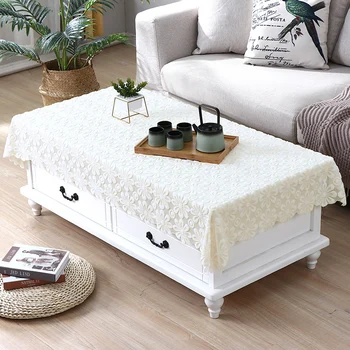 

Warm Love Cloth Art Bedside Cupboard Covering Cloth Dustproof Cover Tea Table Fabric Art Cover A Piece Of Cloth Hollow Out