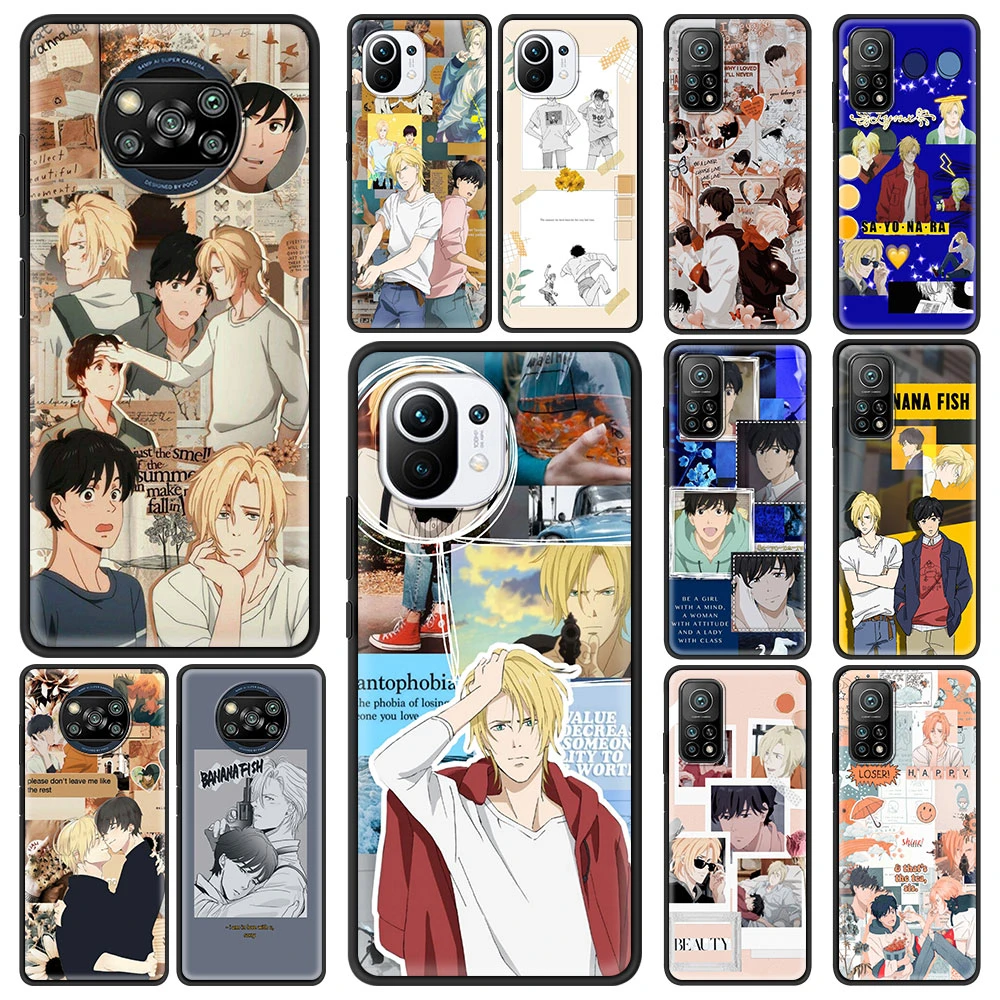 Banana Fish Silicone Phone Case For Xiaomi Mi Poco X3 Nfc 10t Pro 11 9t Note 10 Lite M3 F1 8 9 Cc9 Back Cover Coque Fundas Phone Case Covers Aliexpress