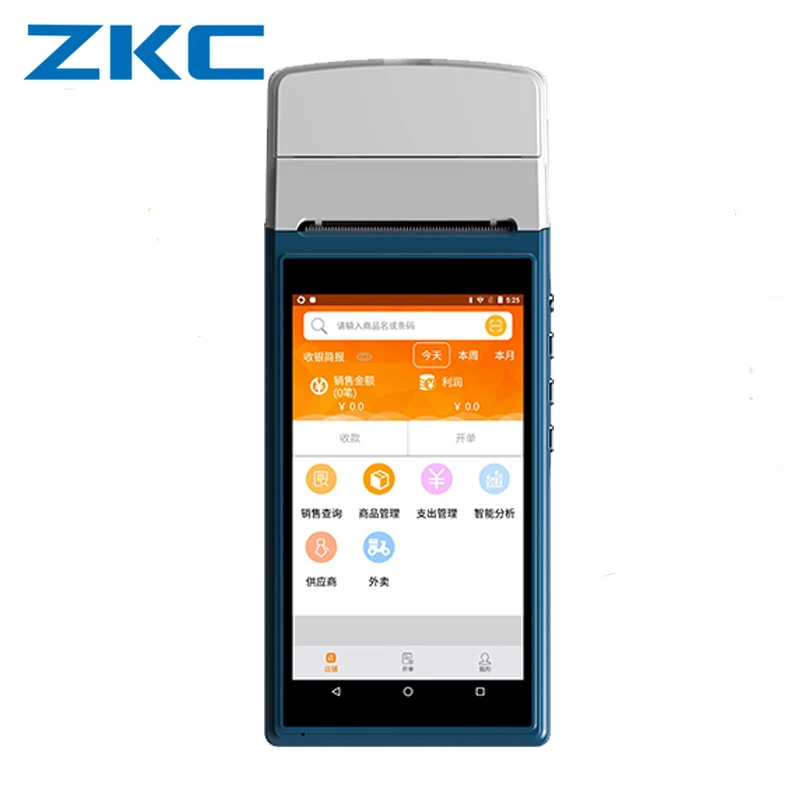 ZKC 5501 Android POS терминал портативный КПК Портативный сканер штрих-кода Bluetooth4.0 WIFI 3G Free