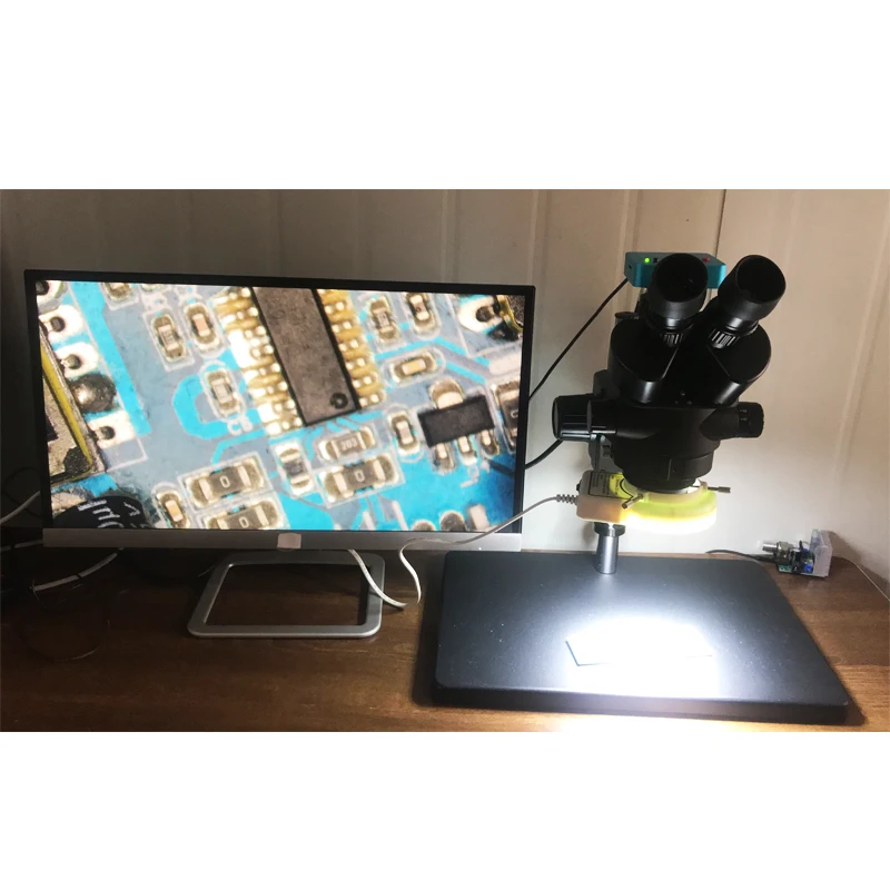Промышленный 38MP 2K 1080P microscopio USB Цифровой HDMI камера 3.5X-180X двойной стрелой Тринокулярный Стерео SMD оптический микроскоп