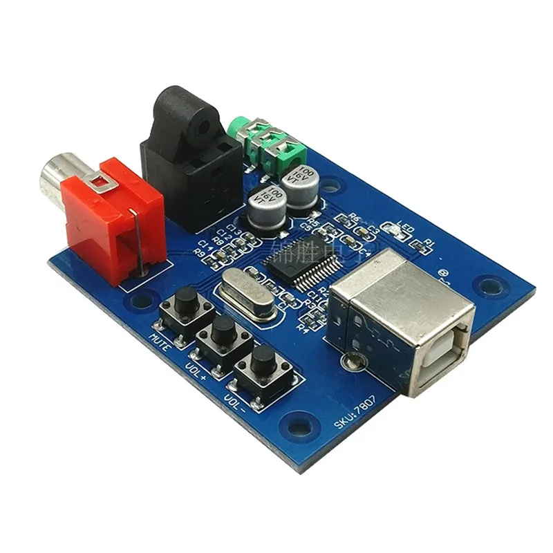 

USB input coaxial optical fiber HIFI sound card decoder PCM2704 USB sound card DAC decoder 5V power supply