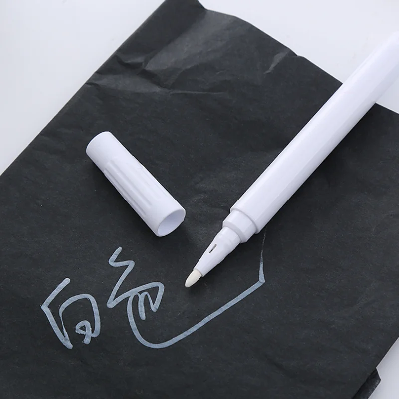 8pc White Liquid Chalk Office Stationery Blackboard Pen Erasable Creative Mirror Glass LED Fluorescent Board Light Board Pen