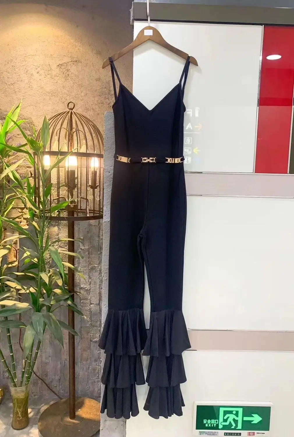 Новинка, комбинезон, высокое качество, черный, элегантный, женский, vestido, знаменитостей, бодикон, вечерние, бандажные комбинезоны
