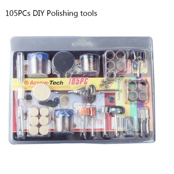 

105PCs/Set Power Tool Accessory Set For 1/8'' Shank Sanding Grinder Polish Engraving Cutting Set Mini Drill Kit For Wood Carving