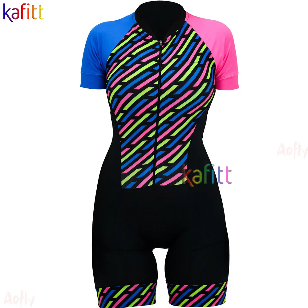 

Kafitt Elegant Cyclist Jumpsuit Pink Women's Cycling Clothing Short Monkey