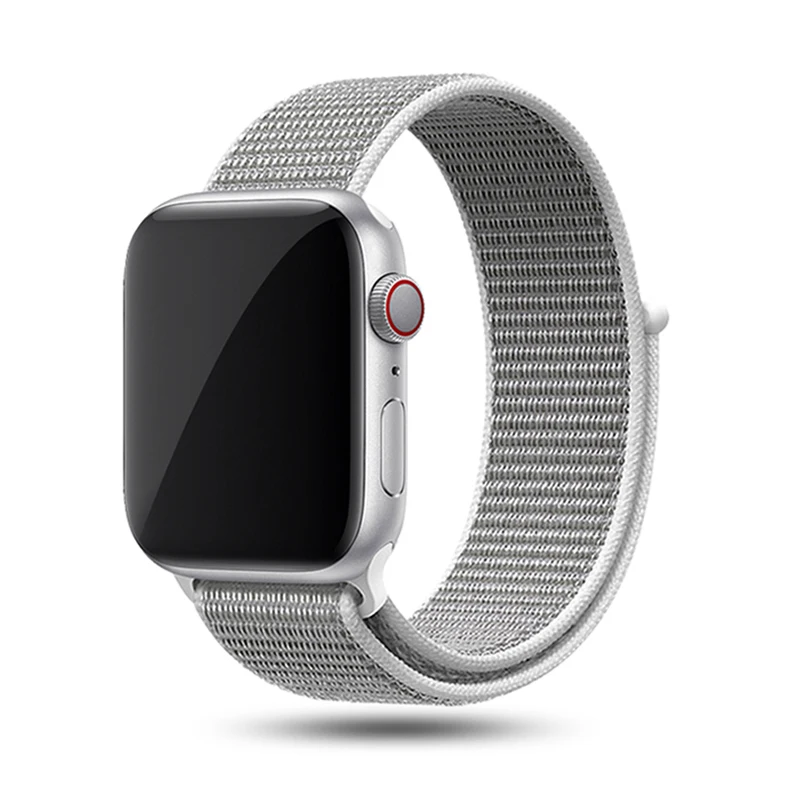 100 шт нейлоновый ремешок для Apple watch 5 4 band 44 42 мм спортивный браслет Correas для Apple Watch Iwatch 3 2 1 38 40 мм ремешок - Цвет ремешка: sea shell
