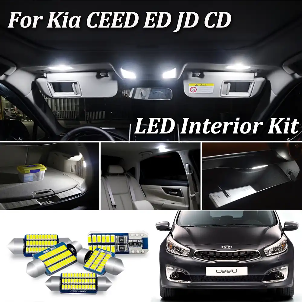 100 White Canbus Error Free Led Interior Lamp Light Kit For Kia Ceed Cee D Ed Jd Cd Combi Sw Hatch Sport Pro Gt 06 Signal Lamp Aliexpress
