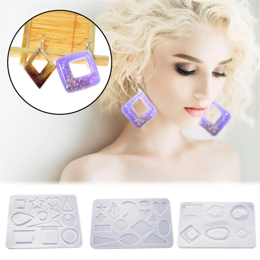 DIY Кристалл эпоксидной формы ожерелье кулон серьги ювелирные изделия силиконовые формы DIY инструмент для изготовления