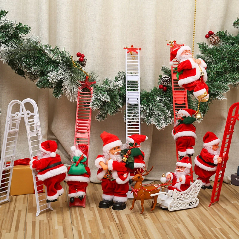 Anime ornamentos de natal árvore santa aldeia brinquedos de pelúcia  estatueta nordic rena elétrica decoração salão de beleza decoração de natal|Enfeites  p/ árvore de Natal| - AliExpress