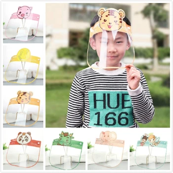 

30PCS/LOT Children Face Shield Full Face Isolation Mask Waterproof Full Facial Cover Shield Transparent Protective Mask Visor