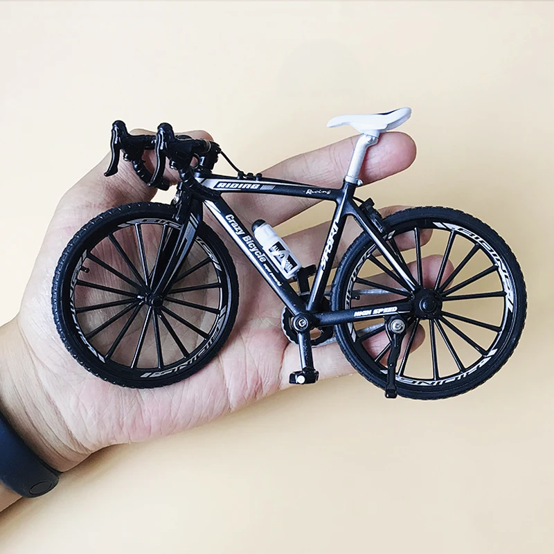 1:10 Mini Finger Mountain Bike Diecast Model Alloy Bicycle Simulation Collection Die Casting Racing Metal Bike Toys for boy