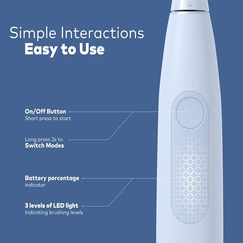 Oclean F1 Sonic электрическая зубная щетка IPX7 Водонепроницаемый 3 режима умный