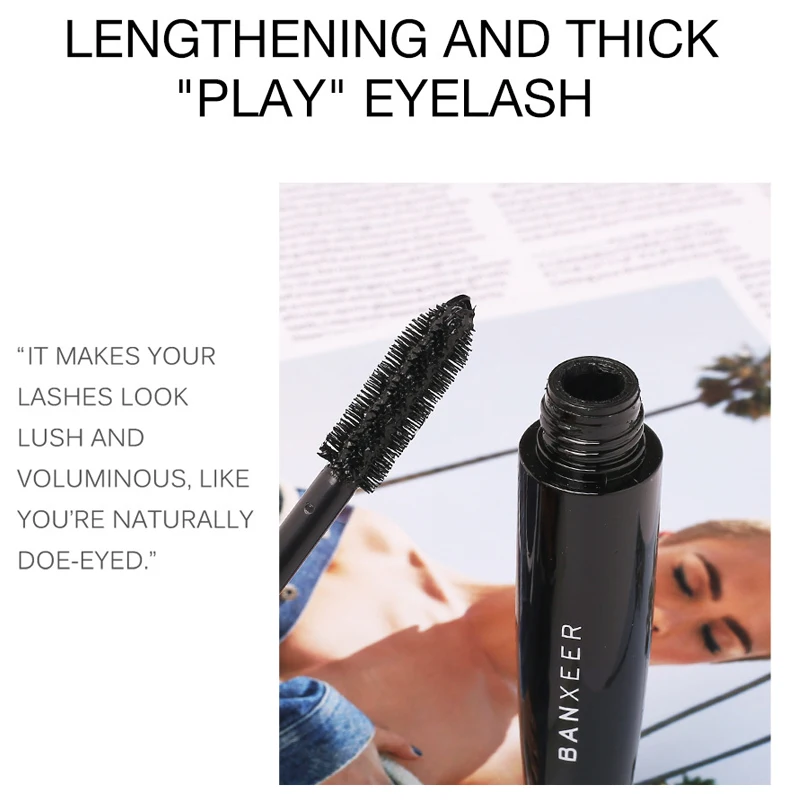4D пушистый объем Mascaras водостойкая ресница расширение толстый длинный макияж инструмент QS888
