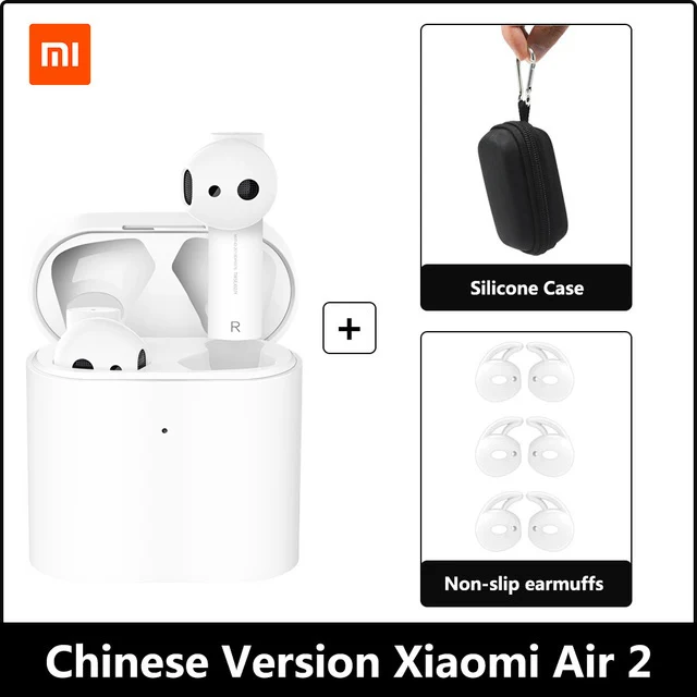 with white Ear cap Xiaomi Airdots Pro 2 TWS Bluetooth гарнитура интеллектуальное управление наушники LHDC управление двойным микрофоном ENC настоящие беспроводные наушники - Цвет: with white Ear cap