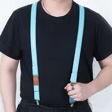 Мужской унисекс светодиодный светильник на подтяжках y-образный карамельный цвет, регулируемые брюки для бега, верховой езды, крепкие вечерние подтяжки