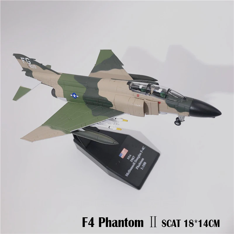 F-4 Phantom пиратский флаг эскадрилья независимости авианосец крыло коммандер F4C модель истребителя 1/100 сплав коллекция