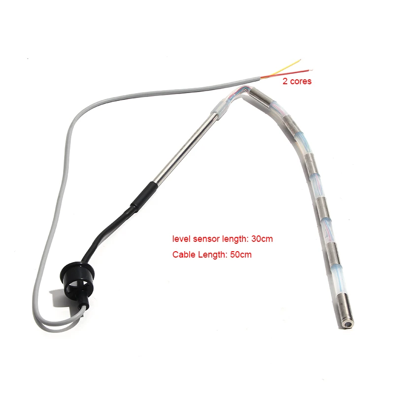 2 Cores Silicon Water Temperature Level Sensor for Solar Energy Water Heater Controller Series Side-Mounting Series Cable 50cm