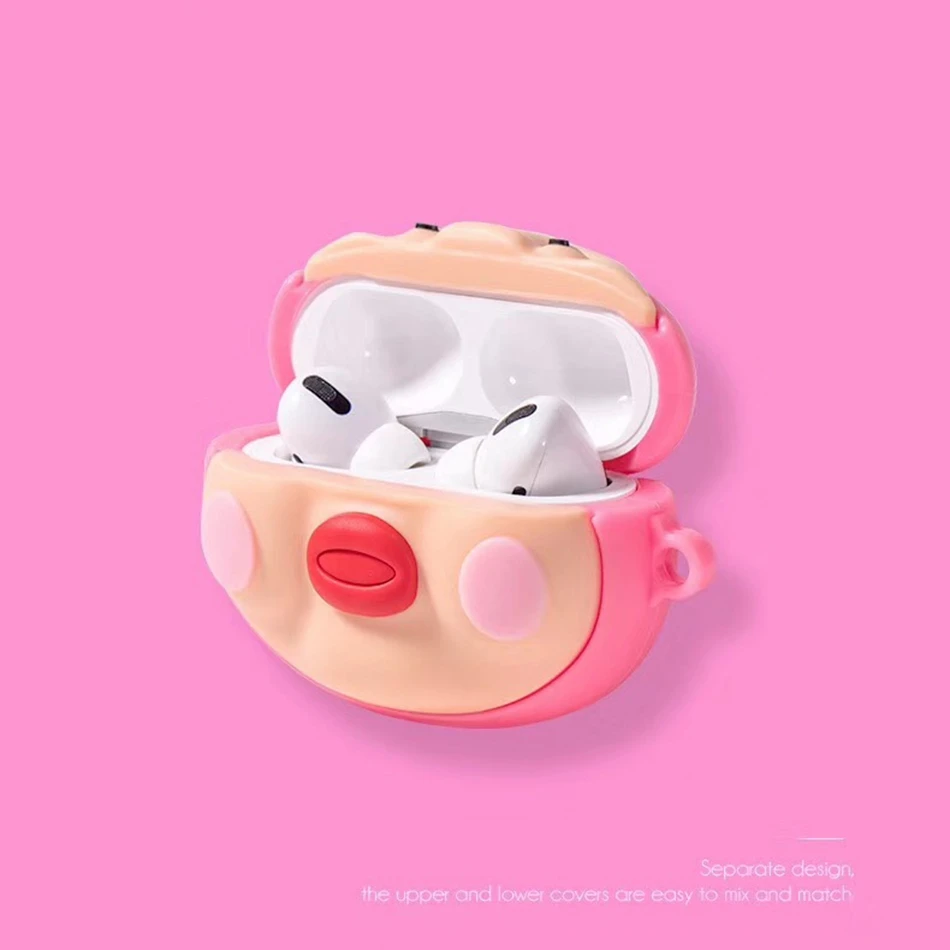 3D чехол для наушников для Airpods Pro Чехол Силиконовый Медведь Кролик свинья собака Мультяшные наушники/Earpods чехол для Apple Air pods Pro 3 Чехол