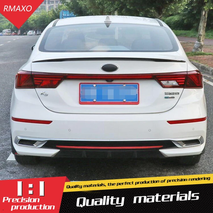 For Kia Forte K3 Spoiler 2019 2020 ABS Material Car Rear Wing Primer Color Rear Spoiler For Kia